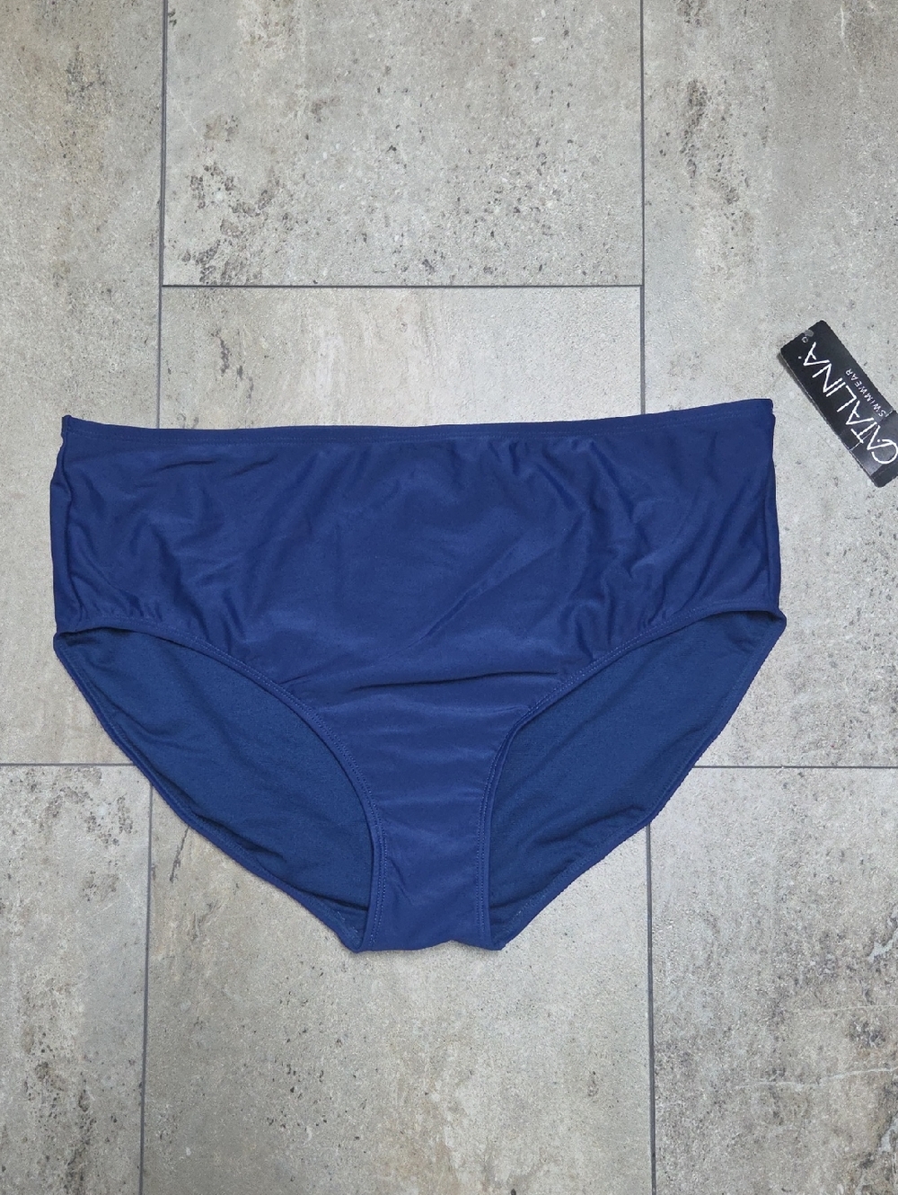 Catalina Navy Blue High-Waist Bikini Bottom